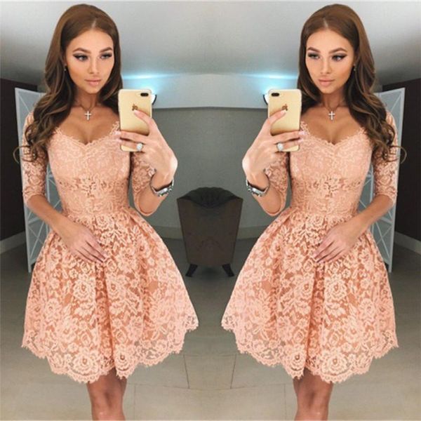 2019 cocktail dress a line lace v neck mini short club wear homecoming party dress plus size custom make, Black
2019 cocktail dress a line lace v neck mini short club wear homecoming party dress plus size custom make, Black
