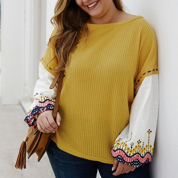 plus size boho long sleeve print splice women's sweaters pullovers o neck loose 2020 casual autumn new female knitting pullovers, White;black
plus size boho long sleeve print splice women's sweaters pullovers o neck loose 2020 casual autumn new female knitting pullovers, White;black