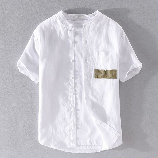 100% linen summer white shirt men brand retro shirts for men stand collar fashion shirt mens comfortable shirts male camiseta, White;black
100% linen summer white shirt men brand retro shirts for men stand collar fashion shirt mens comfortable shirts male camiseta, White;black