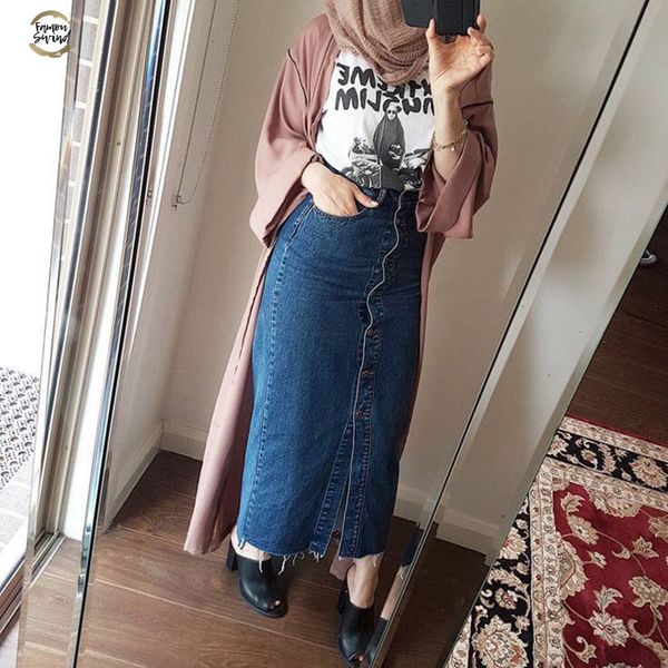size plus uae abaya kimono moroccan african women denim bodycon maxi skirt long bow dubai turkish islamic casual jeans skirts, Black
size plus uae abaya kimono moroccan african women denim bodycon maxi skirt long bow dubai turkish islamic casual jeans skirts, Black