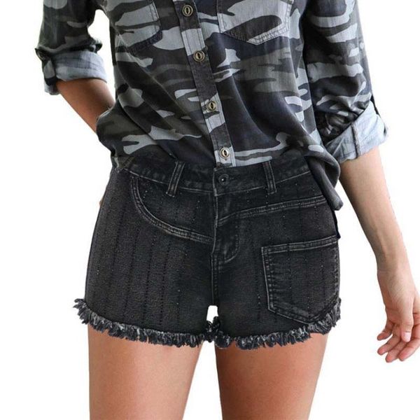 women short jeans crystal tassel hip hop medium waist denim short pants slim pants ing, Blue
women short jeans crystal tassel hip hop medium waist denim short pants slim pants ing, Blue