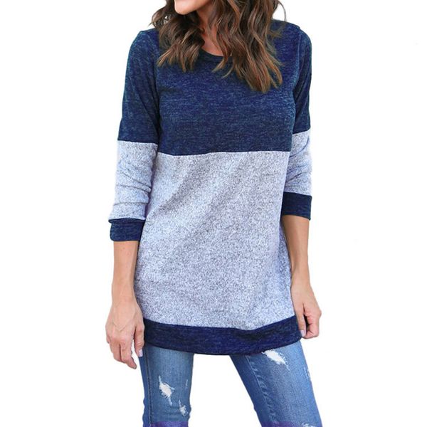 casual style sweaters autumn and winter new stitching round neck pullover splice color long sleeve loose women's clothing, White;black
casual style sweaters autumn and winter new stitching round neck pullover splice color long sleeve loose women's clothing, White;black