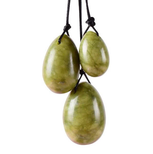 yoni natural kegel jade yoni with egg for stone stick exercise eggs 100% massage drilled for women owutf