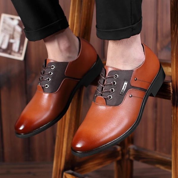 spring tide shoes leather men's pointed leather shoes business dress with young british cowhide casual men's shoes, Black
spring tide shoes leather men's pointed leather shoes business dress with young british cowhide casual men's shoes, Black