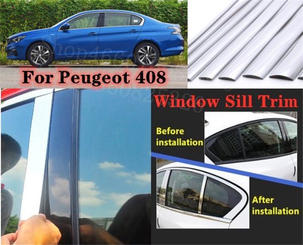 puou high-quality car full window pillar trim cover stainless steel chrome decoration for 408 2014-17 car styling
puou high-quality car full window pillar trim cover stainless steel chrome decoration for 408 2014-17 car styling