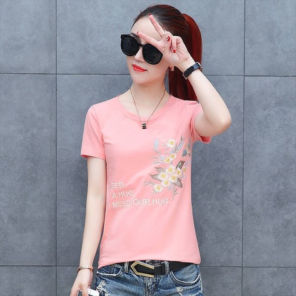 95% хлопок вышивки коротких рукавов т- женской тонкой универсальные +2020 одежды половины рукавов т- ins рубашка одежда рубашка мода, White
95% хлопок вышивки коротких рукавов т- женской тонкой универсальные +2020 одежды половины рукавов т- ins рубашка одежда рубашка мода, White