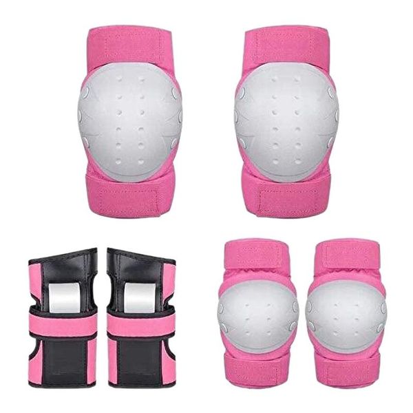 6pcs/set kids adults knee and elbow pads with wrist guards protective gear set pink safety sport skating roller protective #g4, Black;gray
6pcs/set kids adults knee and elbow pads with wrist guards protective gear set pink safety sport skating roller protective #g4, Black;gray