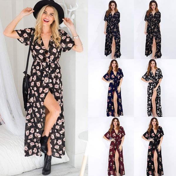 spring women's wear amazon popular cross-border long short sleeve floral dress holiday european and american beach skirt women, Black;gray
spring women's wear amazon popular cross-border long short sleeve floral dress holiday european and american beach skirt women, Black;gray