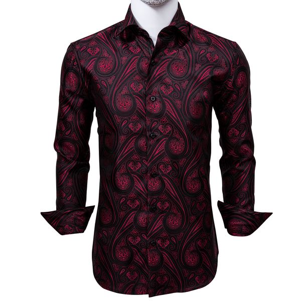 fast shipping silk men's long sleeve shirts jacquard woven red black paisley slim shirts for dress party wedding quality exquisite fash, White;black
fast shipping silk men's long sleeve shirts jacquard woven red black paisley slim shirts for dress party wedding quality exquisite fash, White;black