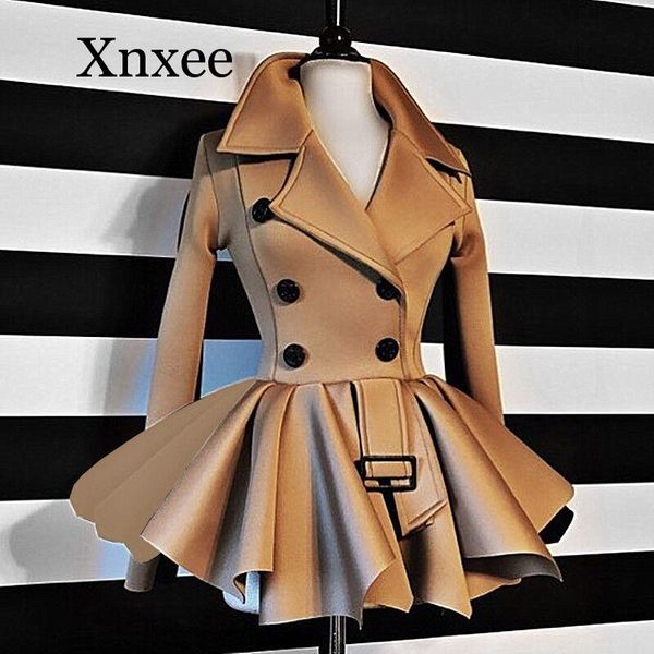 women autumn winter double breasted thick jacket classy office ladies workwear chic streetwear steampunk coats elegant, Tan;black
women autumn winter double breasted thick jacket classy office ladies workwear chic streetwear steampunk coats elegant, Tan;black