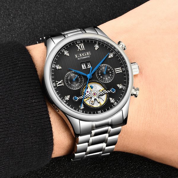 lige automatic mechanical men watch mens watches brand luxury business waterproof military tourbillon clock reloj hombre, Slivery;brown
lige automatic mechanical men watch mens watches brand luxury business waterproof military tourbillon clock reloj hombre, Slivery;brown