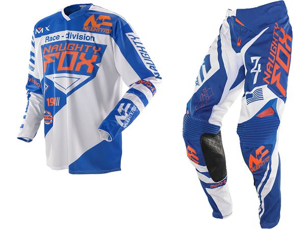 2019 NAUGHTY Fox 360 MX Gear Set Мотокросс ATV Байк для езды по бездорожью Штаны для гоночных передач Джерси Комбо Синий / Белый
2019 NAUGHTY Fox 360 MX Gear Set Мотокросс ATV Байк для езды по бездорожью Штаны для гоночных передач Джерси Комбо Синий / Белый