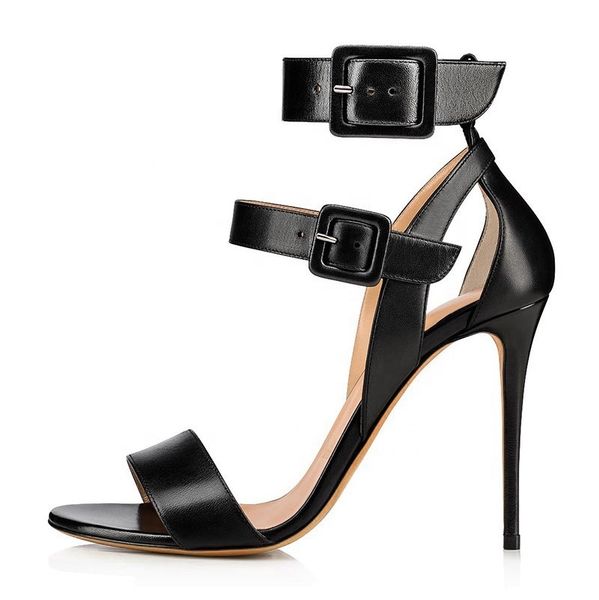 latest ankle buckle strap high heel sandals for women, Black
latest ankle buckle strap high heel sandals for women, Black
