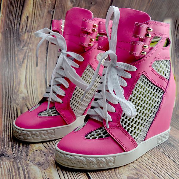 fasion perforation mesh bright leather patchwork women height increasing ankle boots ladies lace up boots summer casual sneaker, Black
fasion perforation mesh bright leather patchwork women height increasing ankle boots ladies lace up boots summer casual sneaker, Black