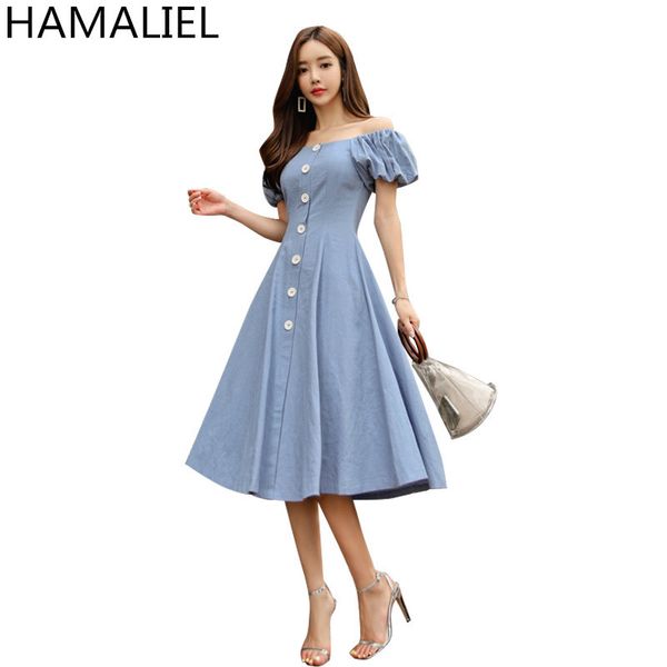 hamaliel slash neck ball gown summer dress new women single breasted puff sleeve casual slim off shoulder party dress, Black;pink
hamaliel slash neck ball gown summer dress new women single breasted puff sleeve casual slim off shoulder party dress, Black;pink