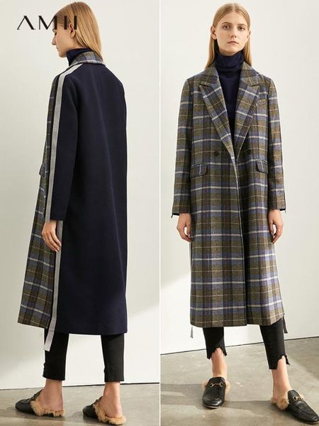 amii minimalist korean style wool coat 2019 winter new color contrast splicing wool welsh plaid coat, Black
amii minimalist korean style wool coat 2019 winter new color contrast splicing wool welsh plaid coat, Black