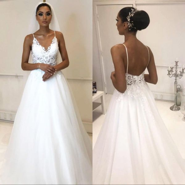 white lace appliqued tulle spaghetti bohemian wedding dress 2022 a-line open back beach boho plus size bridal gowns custom
white lace appliqued tulle spaghetti bohemian wedding dress 2022 a-line open back beach boho plus size bridal gowns custom