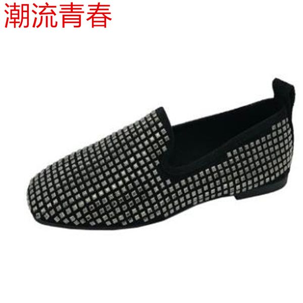 new style of spring and autumn fashion loafers shoes female water drill square head social youth water drill comfortable shoes, Black
new style of spring and autumn fashion loafers shoes female water drill square head social youth water drill comfortable shoes, Black