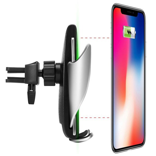 S5 Wireless Car Charger Automatic Clamping For iphone Android Air Vent Phone Holder 360 Degree Rotation 10W Fast Charging with Box
S5 Wireless Car Charger Automatic Clamping For iphone Android Air Vent Phone Holder 360 Degree Rotation 10W Fast Charging with Box