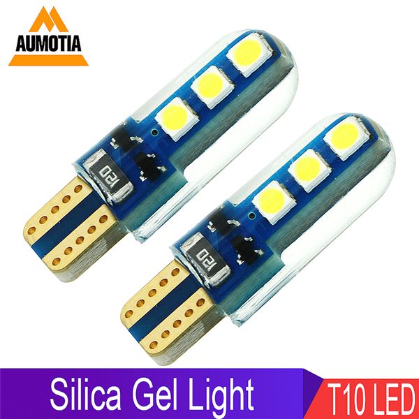 

500x t10 silica gel led 194 w5w 2 6 led 501 3030 smd car auto turn side license plate light marker lamp bulb dc 12v