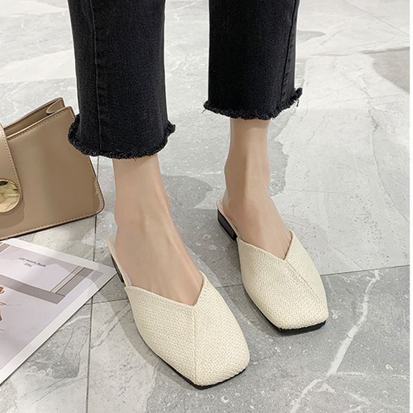 women slippers 2020 summer woman solid mules women's casual square toe ladies non slip low heels female comfortable beach shoes, Black
women slippers 2020 summer woman solid mules women's casual square toe ladies non slip low heels female comfortable beach shoes, Black