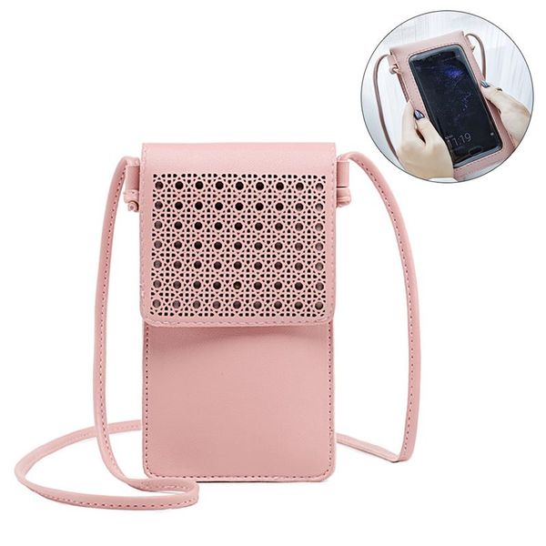 fashion hollow out design portable small crossbody bag for girls women pu leather mini cell phone bag purse pink
fashion hollow out design portable small crossbody bag for girls women pu leather mini cell phone bag purse pink