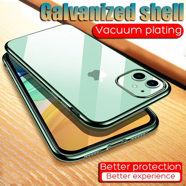 luxury ultra thin clear phone case on for iphone 8 7 6 6s plus plating tpu soft shell for iphone x xr xs 11 pro max back cover
luxury ultra thin clear phone case on for iphone 8 7 6 6s plus plating tpu soft shell for iphone x xr xs 11 pro max back cover