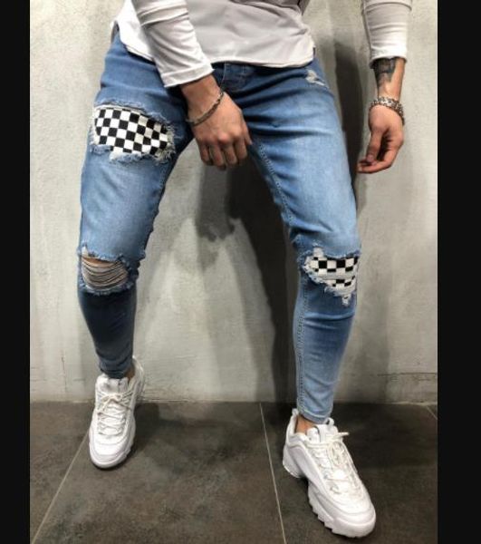 panelled mens designer jeans knee holes street style casual pencil pants pantalones skateboard mens pants, Blue
panelled mens designer jeans knee holes street style casual pencil pants pantalones skateboard mens pants, Blue