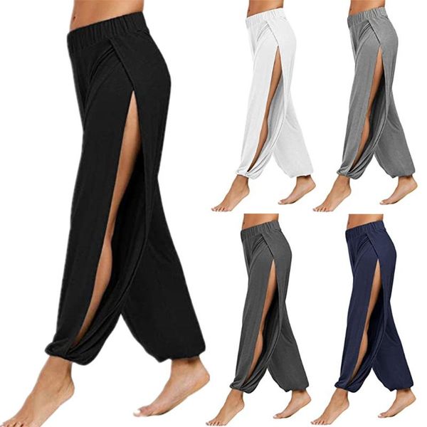 women's solid split high stretch exercise running leisure pants sporting workout leggins mujer slim pants #yl10, Black
women's solid split high stretch exercise running leisure pants sporting workout leggins mujer slim pants #yl10, Black