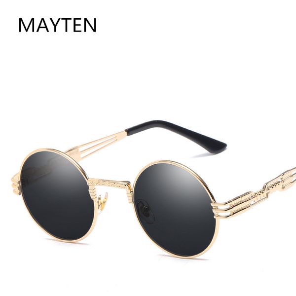 classic vintage steampunk sunglasses men women round metal sunglasses brand design fashion glasses oculos uv400, White;black
classic vintage steampunk sunglasses men women round metal sunglasses brand design fashion glasses oculos uv400, White;black