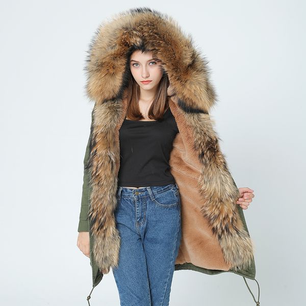 oftbuy 2017 winter jacket women new long parka real fur coat big raccoon fur collar hooded parkas thick outerwear stree style, Black
oftbuy 2017 winter jacket women new long parka real fur coat big raccoon fur collar hooded parkas thick outerwear stree style, Black
