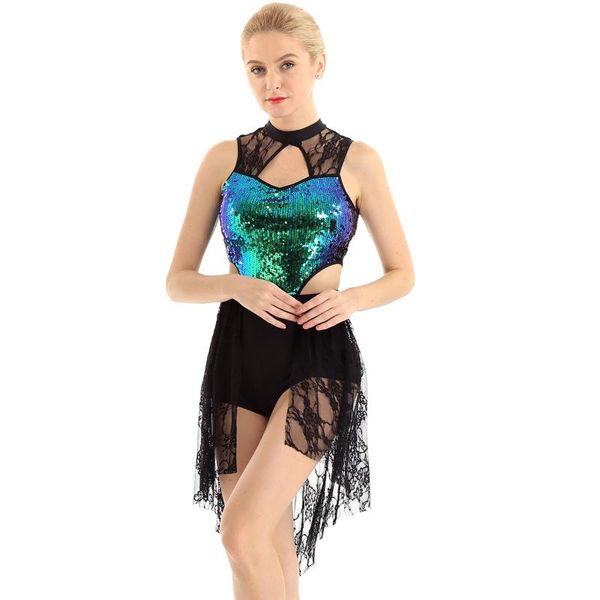 women shiny sequins sleeveless gymnastics leotard ballet figure skating dress performance contemporary lyrical dance costumes, Black;red
women shiny sequins sleeveless gymnastics leotard ballet figure skating dress performance contemporary lyrical dance costumes, Black;red
