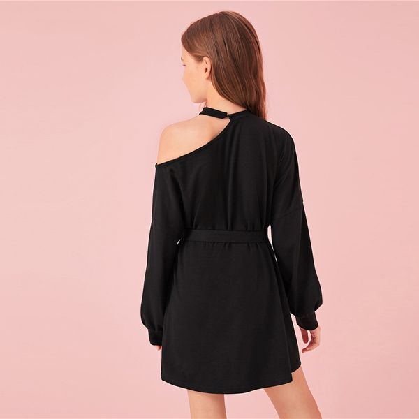 black solid cut out shoulder casual dress with belt kids autumn asymmetrical neck lantern sleeve short dresses, Red;yellow
black solid cut out shoulder casual dress with belt kids autumn asymmetrical neck lantern sleeve short dresses, Red;yellow