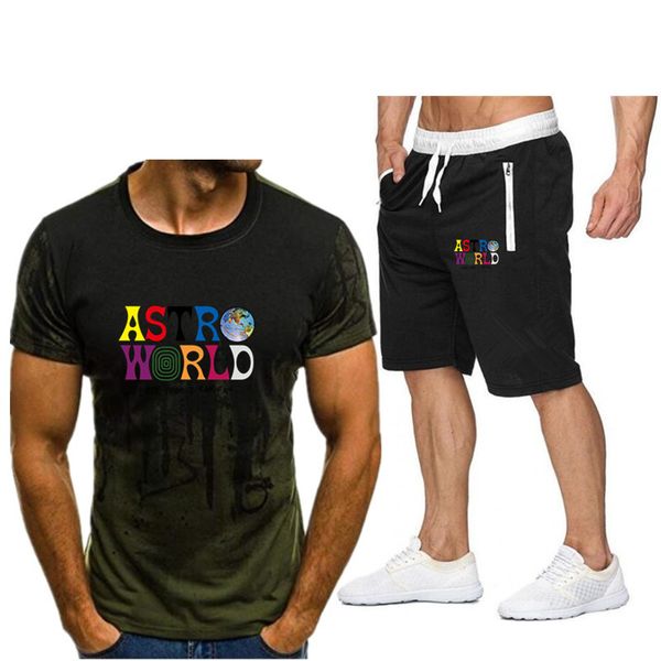 the latest men's short sleeve suit clothes color printing t-shirt suit, Gray 
the latest men's short sleeve suit clothes color printing t-shirt suit, Gray