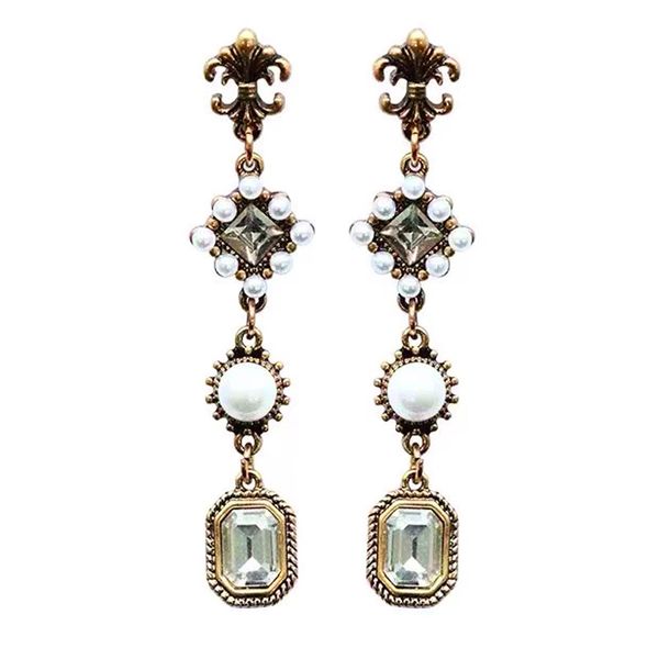 vintage baroque style long clip earrings no pierced ears hole crystal square stone pedant clip on earrings without piercing, Silver
vintage baroque style long clip earrings no pierced ears hole crystal square stone pedant clip on earrings without piercing, Silver