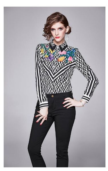 vintage letter flower print blouse new trend women turn down collar long sleeve single breast blusas loose casual shirt top, White
vintage letter flower print blouse new trend women turn down collar long sleeve single breast blusas loose casual shirt top, White