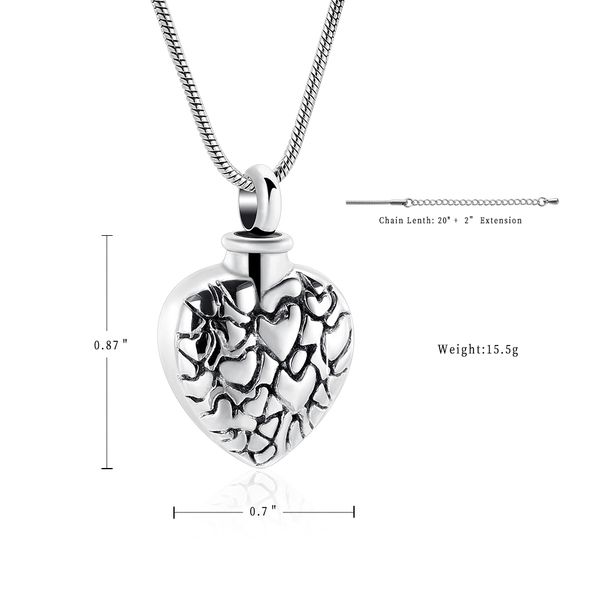 ijd12463 heart of eternity cremation jewellery -engravaing stainless steel keepsake urn necklace for ashes memorial pendant, Silver
ijd12463 heart of eternity cremation jewellery -engravaing stainless steel keepsake urn necklace for ashes memorial pendant, Silver