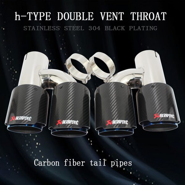 universal 304 stainless steel blue and bright carbon fiber h-type double outlet straight edge exhaust pipe tailpipe
universal 304 stainless steel blue and bright carbon fiber h-type double outlet straight edge exhaust pipe tailpipe