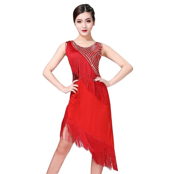 2019 new latin dance dress women tassel salsa/ballroom/rumba competition dresses costume sequins latin dance dress dancewear, Black;red
2019 new latin dance dress women tassel salsa/ballroom/rumba competition dresses costume sequins latin dance dress dancewear, Black;red