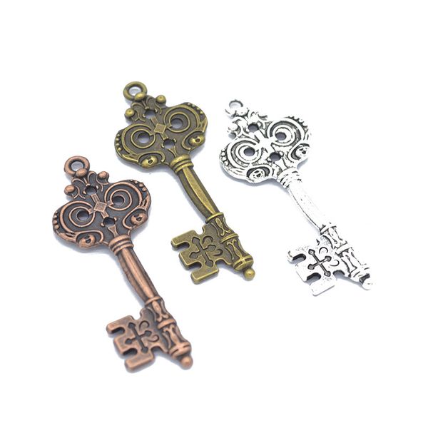 set of 100pcs rustic antique key charms pendant 51x20mm 4 colors good for diy craft jewelry making, Bronze;silver
set of 100pcs rustic antique key charms pendant 51x20mm 4 colors good for diy craft jewelry making, Bronze;silver