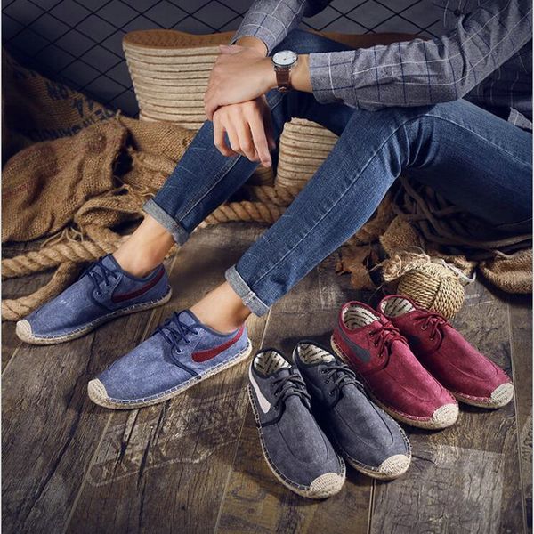 male espadrilles loafers drving flat shoes zapatos mujer embroidery casual shoes men lace up fisherman canvas la-72, Black
male espadrilles loafers drving flat shoes zapatos mujer embroidery casual shoes men lace up fisherman canvas la-72, Black