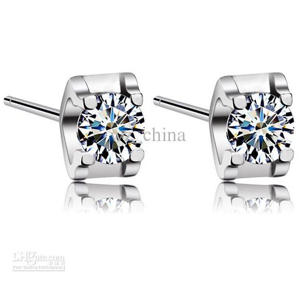 new white love charm square swiss diamond stud earrings set in 18k white gold plated hipping, Golden;silver
new white love charm square swiss diamond stud earrings set in 18k white gold plated hipping, Golden;silver