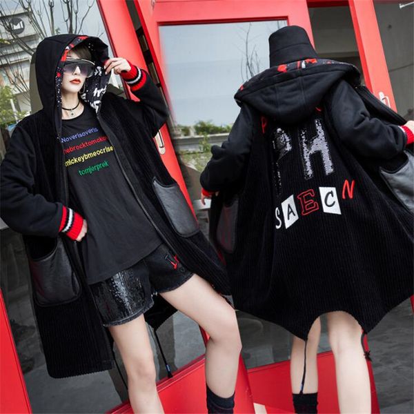 winter plus velvet women jackets long cotton casual harajuku hip hop hooded jackets ladies thick warmer parkas female overcoat, Tan;black
winter plus velvet women jackets long cotton casual harajuku hip hop hooded jackets ladies thick warmer parkas female overcoat, Tan;black