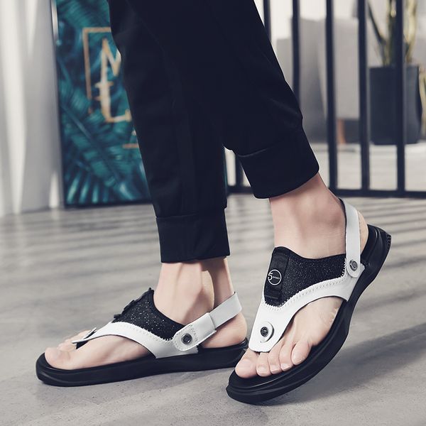bvnobet sandals pu leather beach shoes outdoor men for male classic casual flip flops non-slip resistant mens leather sandals, Black
bvnobet sandals pu leather beach shoes outdoor men for male classic casual flip flops non-slip resistant mens leather sandals, Black