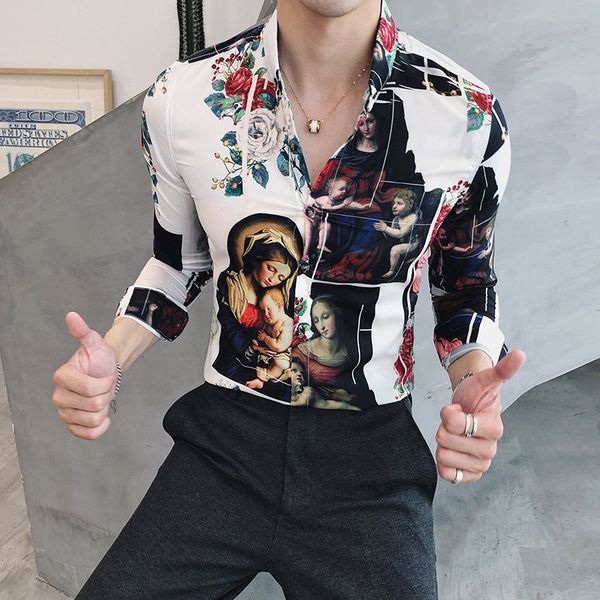 new social men club prom shirt kemeja pria luxury printing shirt men gold black white long sleeve camisa masculina chemise homme, White;black
new social men club prom shirt kemeja pria luxury printing shirt men gold black white long sleeve camisa masculina chemise homme, White;black