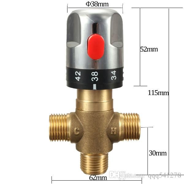 

1pcs brass thermostatic mixing valve bathroom faucet temperature mixer control home improvement