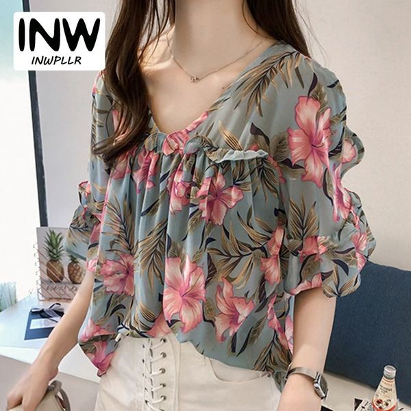 2019 tropical print shirt summer short sleeve women ladies blouses open shoulder floral chiffon blouse plus size blusas, White
2019 tropical print shirt summer short sleeve women ladies blouses open shoulder floral chiffon blouse plus size blusas, White