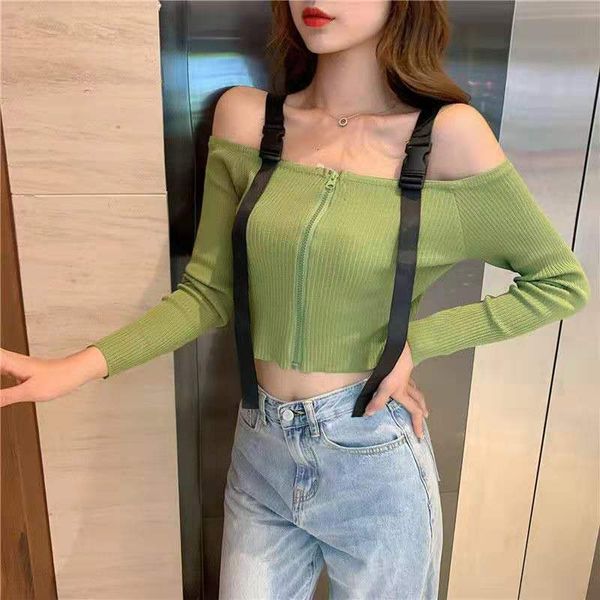 fashion solid color zipper women sweater 2019 slash neck sling crop female long sleeve knitted sweaters knitwear, White;black
fashion solid color zipper women sweater 2019 slash neck sling crop female long sleeve knitted sweaters knitwear, White;black