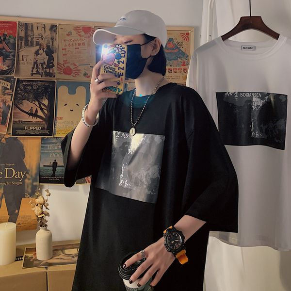 2020 summer new youth popular couple loose print short sleeve t-shirt fashion casual wild round neck pullover black / white, White;black
2020 summer new youth popular couple loose print short sleeve t-shirt fashion casual wild round neck pullover black / white, White;black