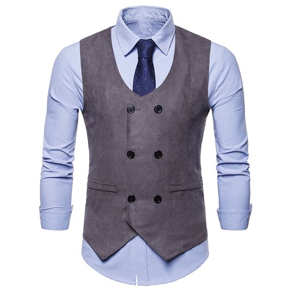 double breasted suede vest men formal mens dress vests 2018 slim fit male waistcoat sleeveless business wedding gilet homme xxl, Black;white
double breasted suede vest men formal mens dress vests 2018 slim fit male waistcoat sleeveless business wedding gilet homme xxl, Black;white